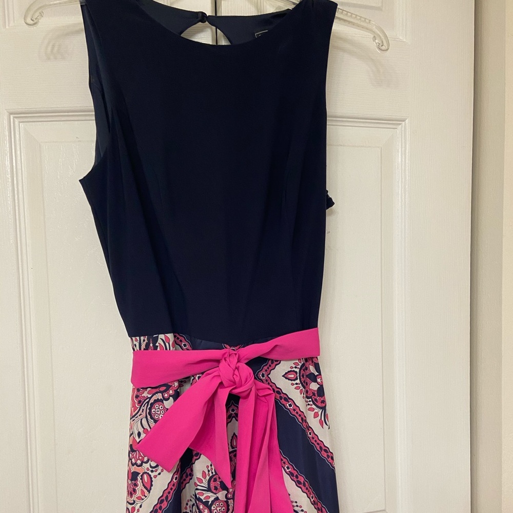 Long Pink and Blue Dress